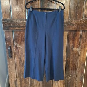 NWT Talbots 10 Wide Leg Capri Navy Blue